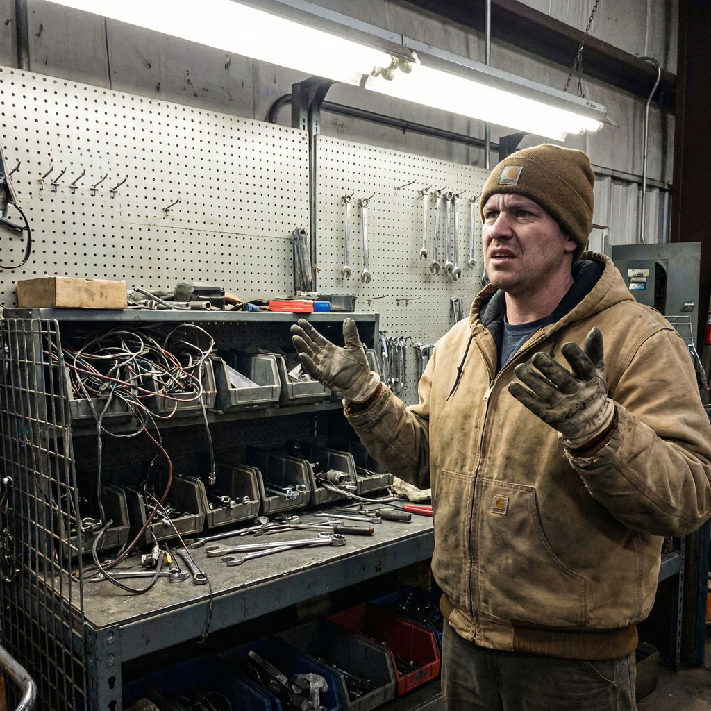 Frustratie zoekgeraakt materiaal